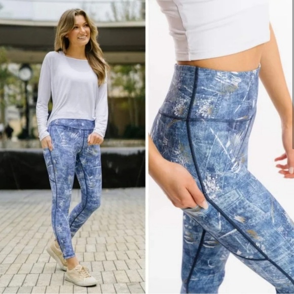 ZYIA Pants - ZYIA Denim Artist Light N Tight Hi-Rise Tri-Pocket 7/8 Leggings